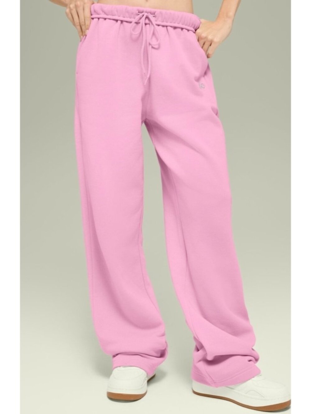 Alo Accolade Straight Leg Sweatpants Candy Heart Pink High-Rise Waist Joggers S - Picture 4 of 14